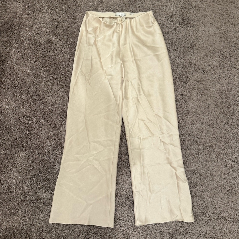 Vince fluid satin bias pant XS